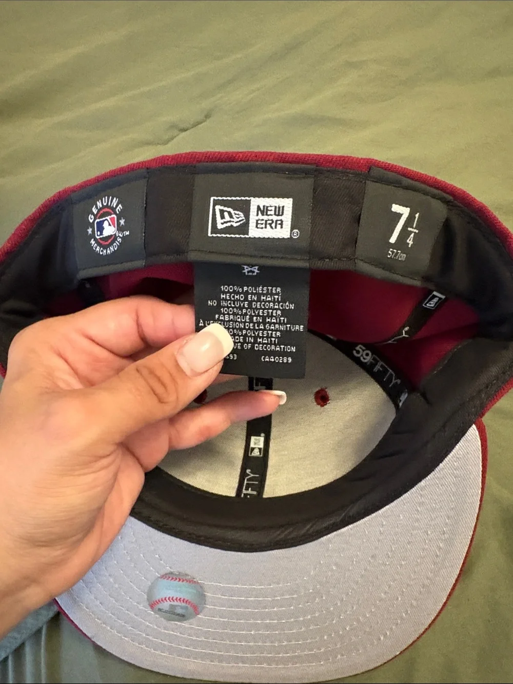 New Era Burgundy Fitted Yankees Cap with White NY Logo